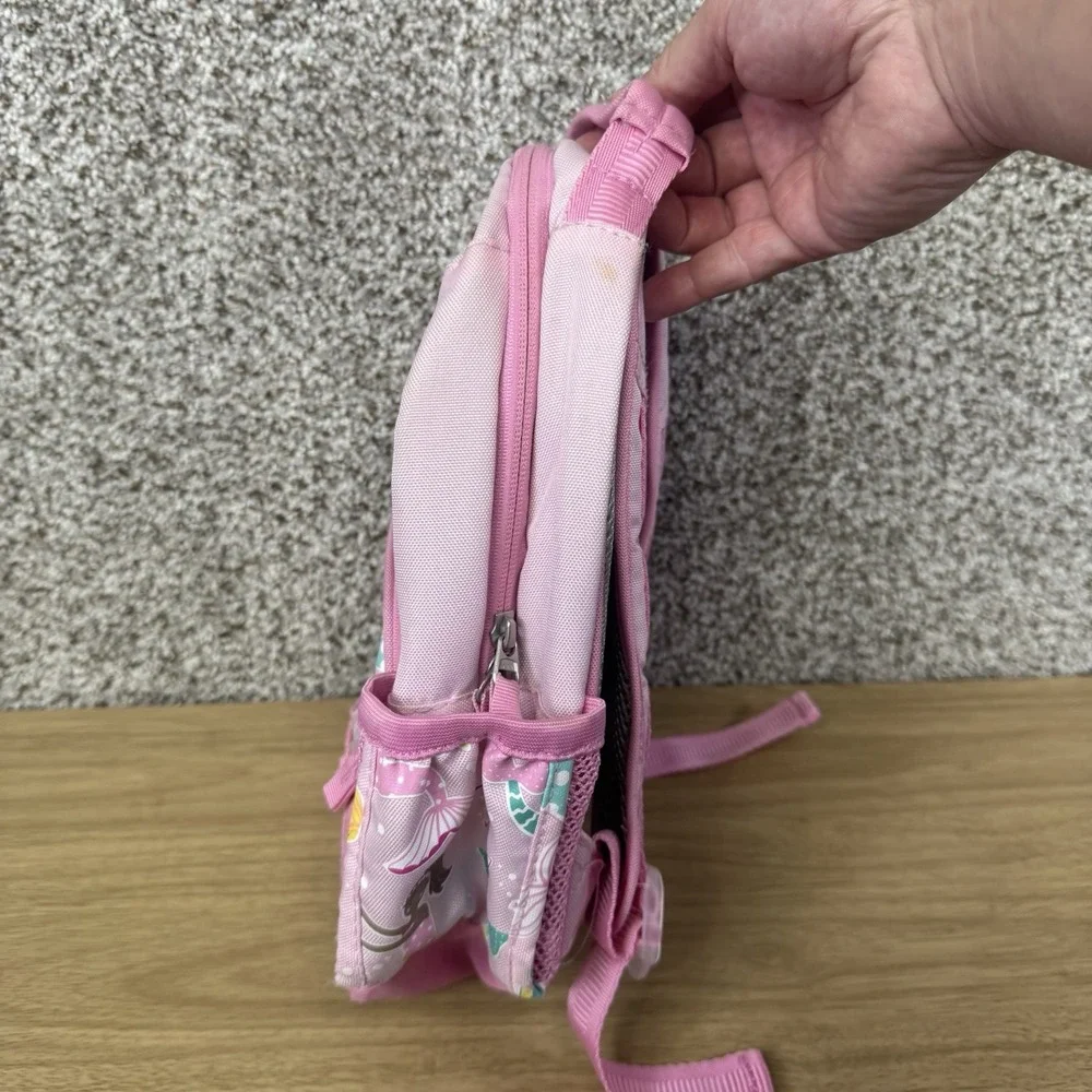 Pottery Barn Kids Mermaid Backpack Pink Fish Octopus Sea Creatures Small Size